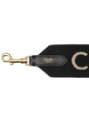 Jacquard Wool Long Strap Black - CELINE - BALAAN 3