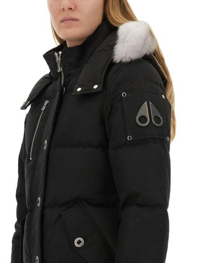 Original Threequarter Jacket White Fur Black - MOOSE KNUCKLES - BALAAN 5