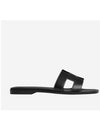 Oran Calfskin Slippers Noir Piqures Ecrues Black - HERMES - BALAAN 2