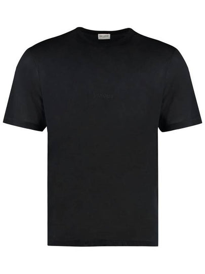 Basic Short Sleeve T-Shirt Black - SAINT LAURENT - BALAAN 2