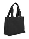 Embroidered Logo Canvas Tote Bag Black - GANNI - BALAAN 3