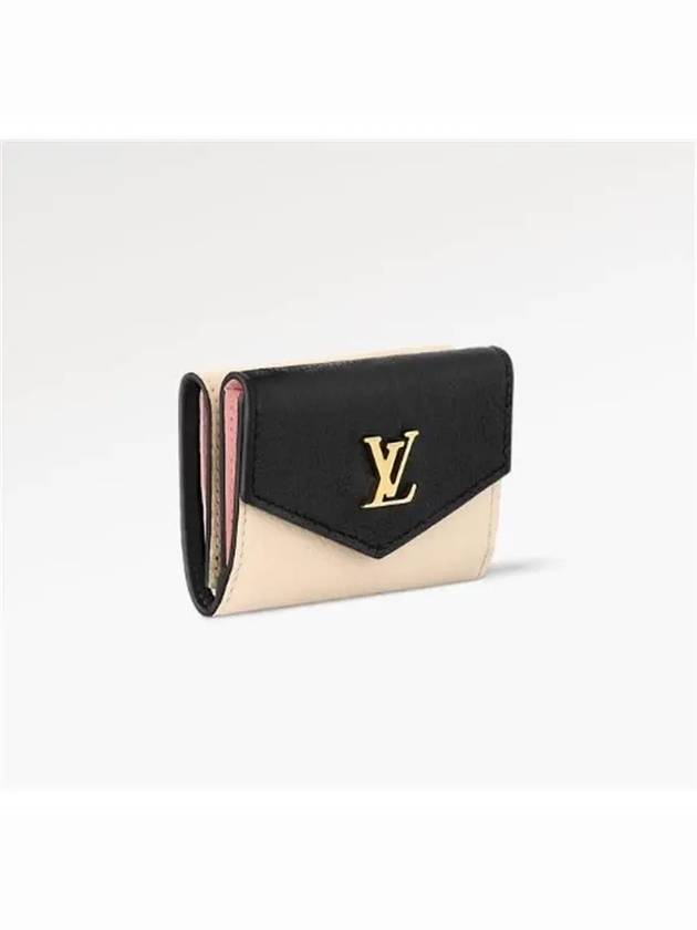 Lockmini Lockme Half Wallet Black Beige - LOUIS VUITTON - BALAAN 4