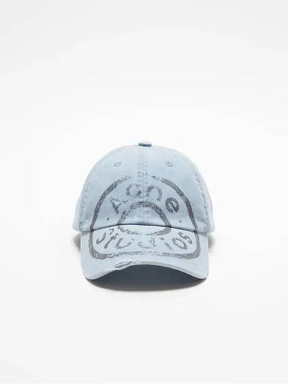 Logo Print Cotton Ball Cap Blue - ACNE STUDIOS - BALAAN 2