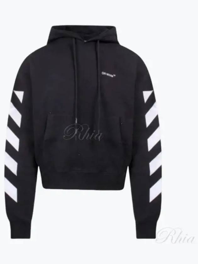 Diagonal Logo Hoodie Black - OFF WHITE - BALAAN 2