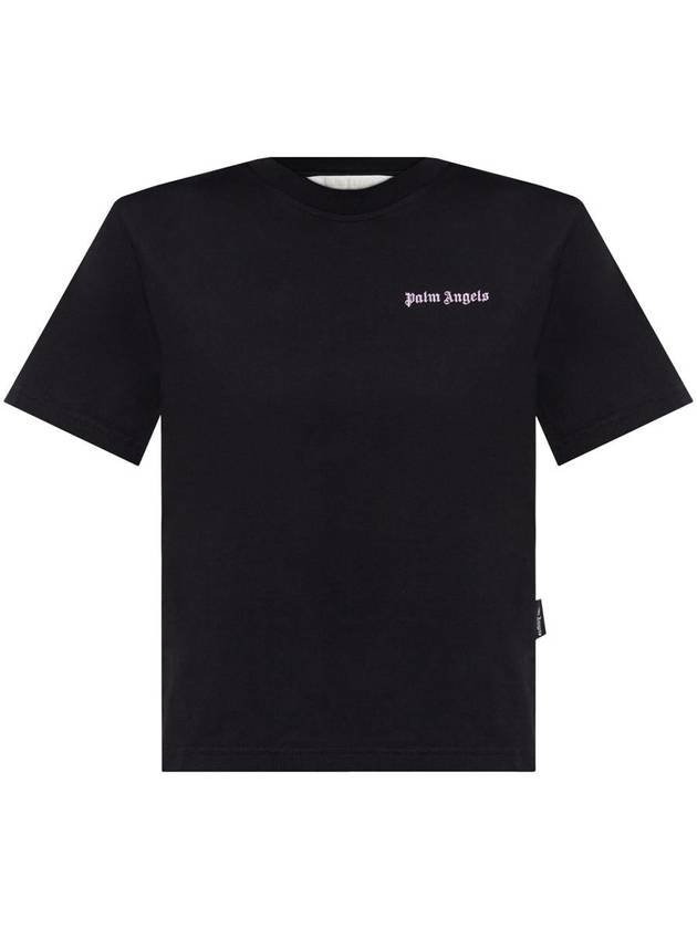 Palm Angels Classic Logo Fitted Tee Clothing - PALM ANGELS - BALAAN 1