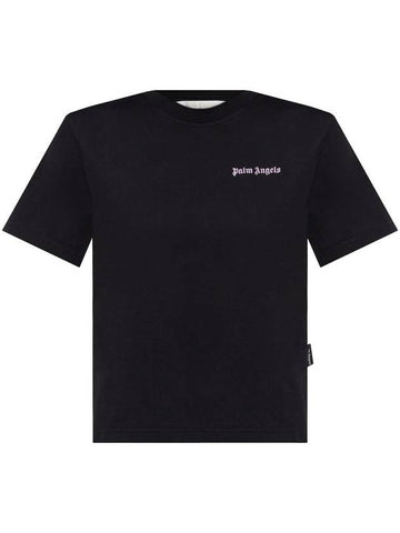 Palm Angels Classic Logo Fitted Tee Clothing - PALM ANGELS - BALAAN 1