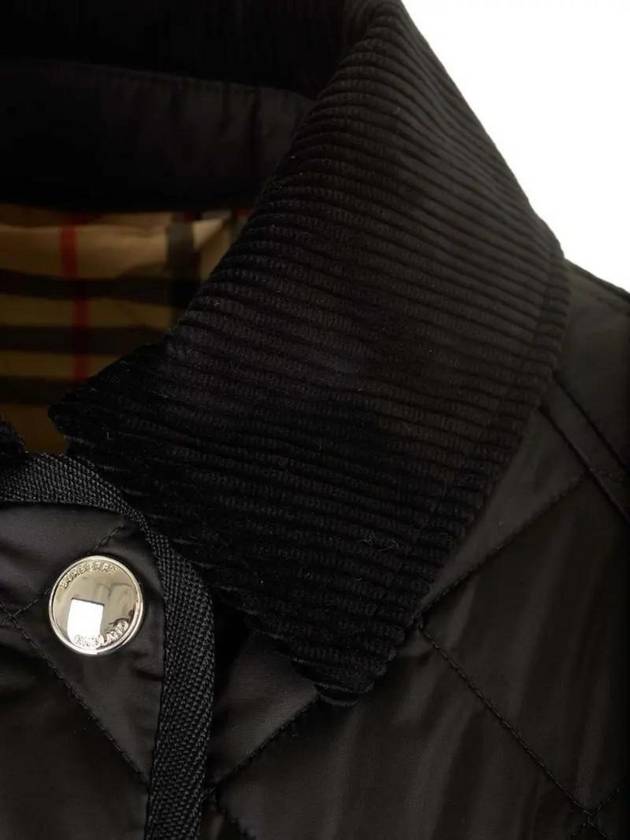 Diamond Quilted Nylon Jacket Black - BURBERRY - BALAAN 6