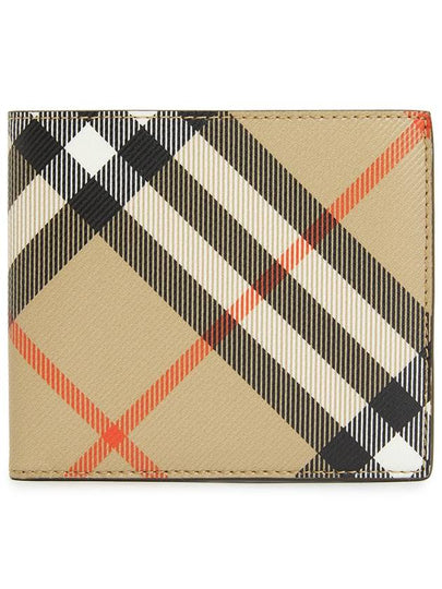 Check Half Wallet Beige - BURBERRY - BALAAN 2