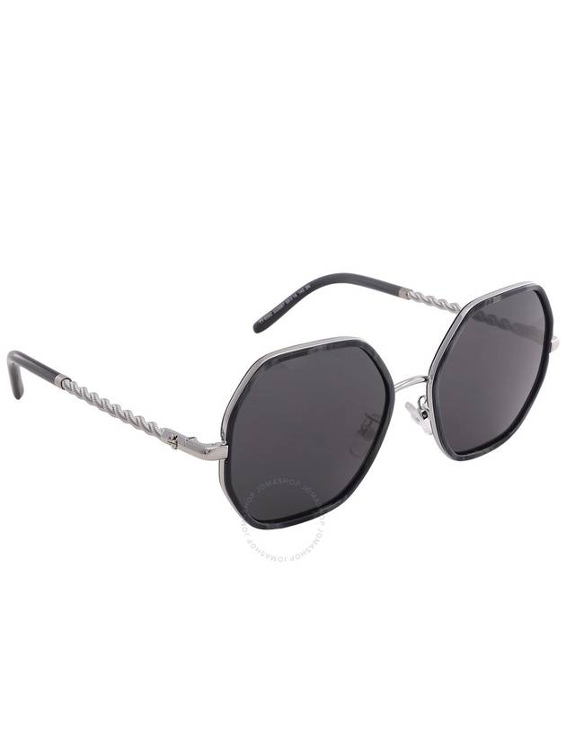 Tory Burch Solid Gray Irregular Ladies Sunglasses TY6092 333087 55 - TORY BURCH - BALAAN 2