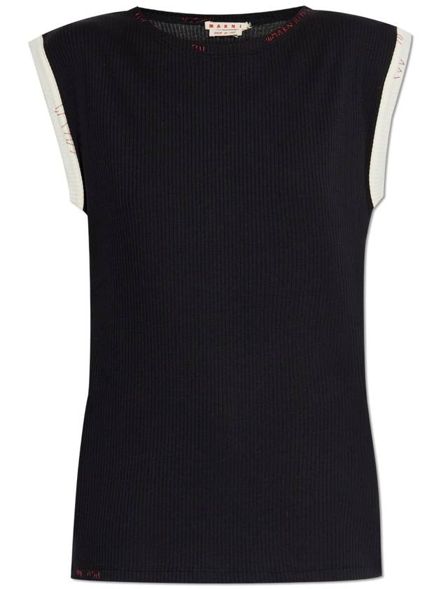 Marni Top With Decorative Stitching, Women's, Black - MARNI - BALAAN 1