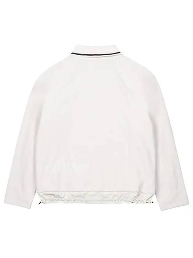 Women s Fleece Raglan Sleeve Windproof T Shirt 9262LXHP IVORY - BLACK&WHITE - BALAAN 2