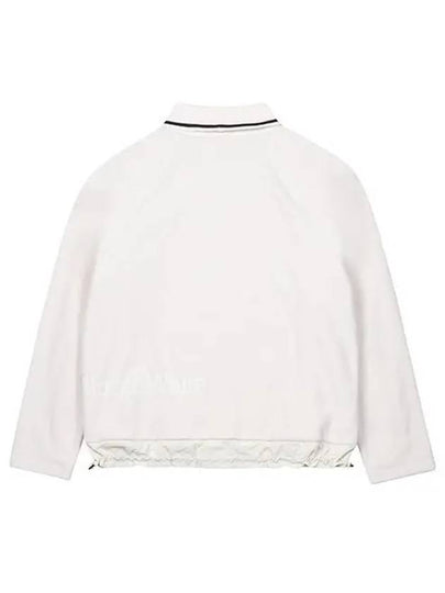 Women s Fleece Raglan Sleeve Windproof T Shirt 9262LXHP IVORY - BLACK&WHITE - BALAAN 2