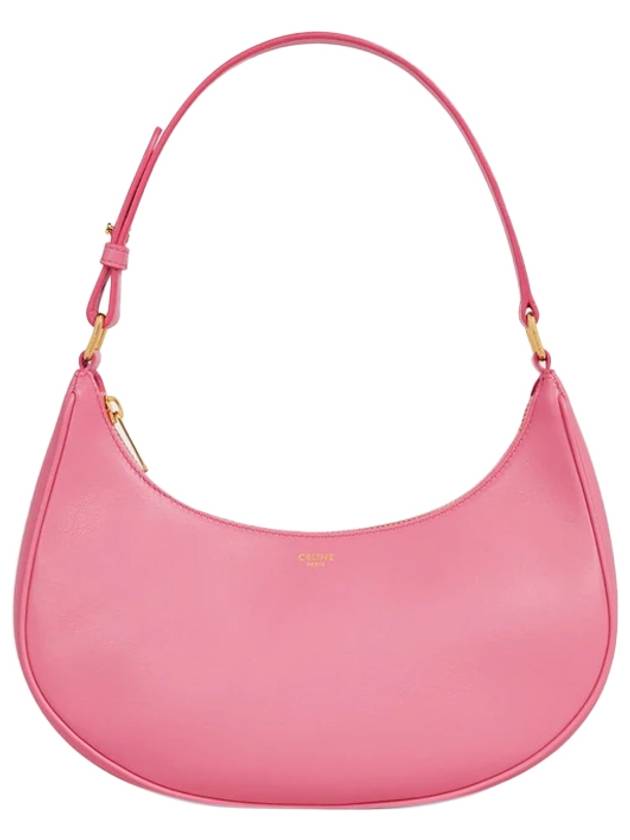 Abba Smooth Leather Mini Shoulder Bag Flamingo Pink - CELINE - BALAAN.