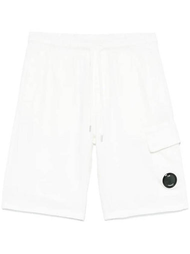 Light Fleece Cargo Lens Shorts White - CP COMPANY - BALAAN 1