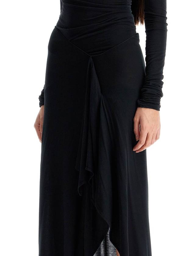 long draped jersey dress with pleats - THE ATTICO - BALAAN 4