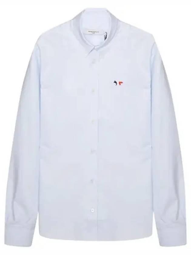 Tricolor Fox Patch Classic Shirt Men Long Sleeve - MAISON KITSUNE - BALAAN 1