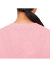 Embroidered Logo Crew Neck Cashmere Knit Top Pink - SPORTY & RICH - BALAAN 8