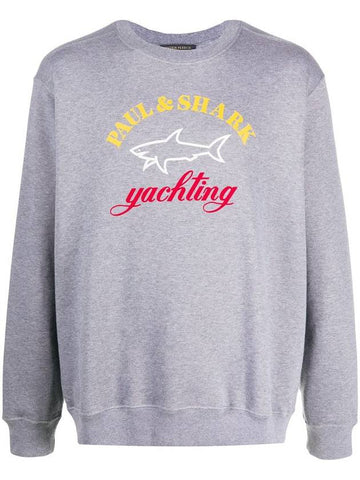 Paul & Shark Logo-Print Cotton Crew Neck Sweatshirt Clothing - PAUL & SHARK - BALAAN 1