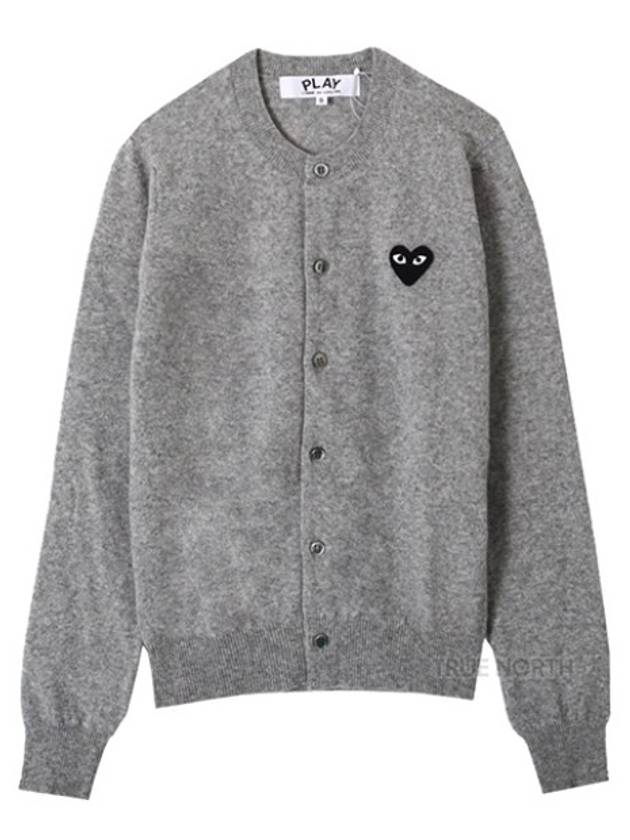 Heart Wappen Wool Cardigan Grey - COMME DES GARCONS - BALAAN 2