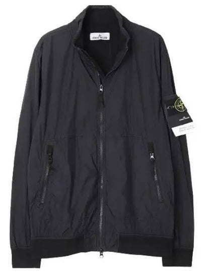 Garment Dyed Crinkle Reps Nylon Zip-up Jacket Black - STONE ISLAND - BALAAN 2