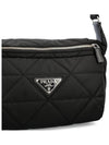 Triangle Logo Plaque Puffer Cross Bag Black - PRADA - BALAAN 6