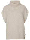 Women's Cashmere High Neck Vest Sweater C3KVT62 - CALLAITE - BALAAN 4