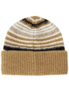 Logo Striped Beanie Brown - GANNI - BALAAN 3