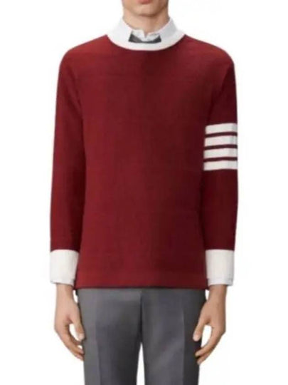 4 Bar Stripe Crewneck Knit Top Red - THOM BROWNE - BALAAN 2