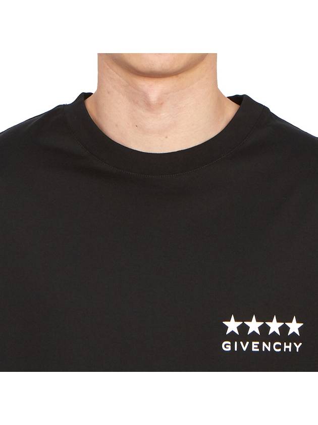 Logo Print Short Sleeve T-Shirt Black - GIVENCHY - BALAAN 6