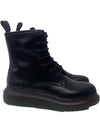 Vilux Leather Walker Boots Black - ALEXANDER MCQUEEN - BALAAN.