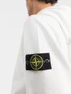 Garment Dyed Cotton Stretch Fleece Hoodie White - STONE ISLAND - BALAAN 7