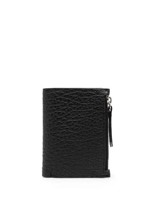 Stitched Leather Half Wallet Black - MAISON MARGIELA - BALAAN 1