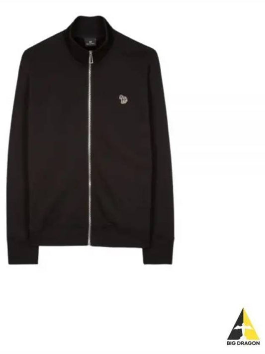 Zebra Logo Cotton Zip-up Jacket Black - PAUL SMITH - BALAAN 2