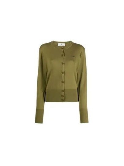 Bea Logo Cardigan Green - VIVIENNE WESTWOOD - BALAAN 2