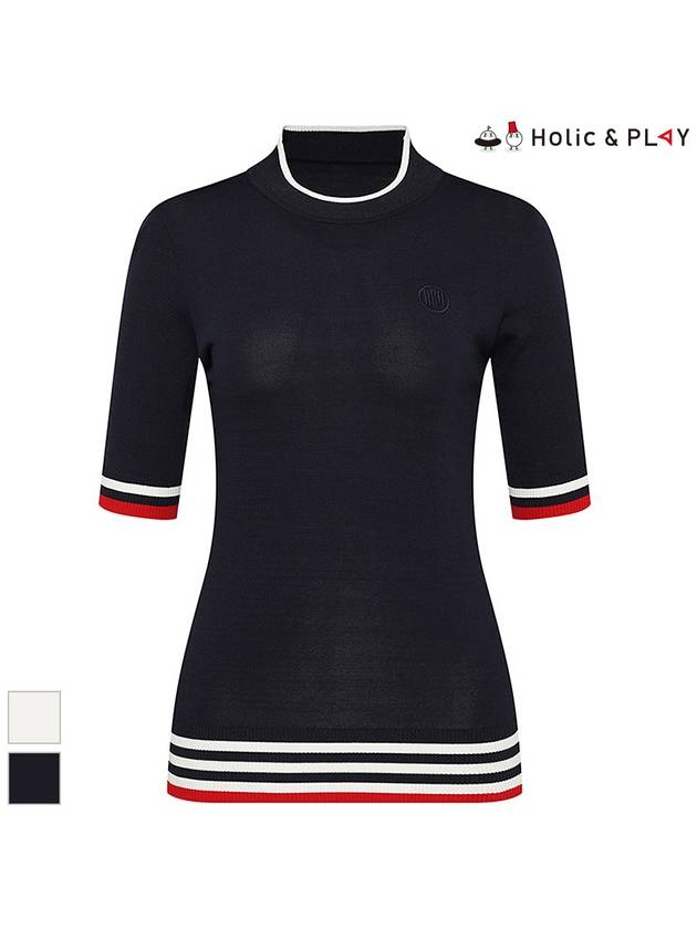 traditional color combination striped high neck sweaterHD2WSW001 - HOLIC&PLAY - BALAAN 1