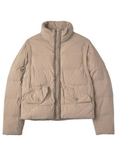 Austral down vest jacket beige - TEN C - BALAAN 1