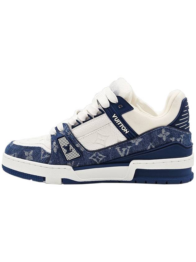 Louis Vuitton 1AAV8Q Blue LV Trainer Sneakers 4 - LOUIS VUITTON - BALAAN 5