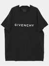 Logo Oversized Fit Cotton Short Sleeve T-Shirt Black - GIVENCHY - BALAAN 2