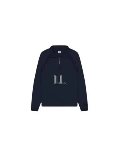 Light Fleece Half Zipped Sweatshirt Navy - CP COMPANY - BALAAN 2