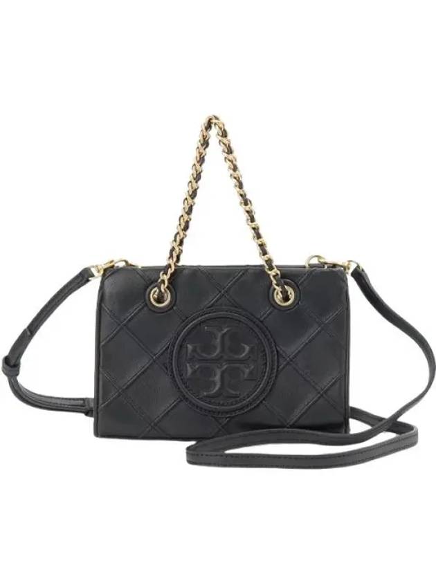 Mini Fleming Soft Chain Tote Bag Black - TORY BURCH - BALAAN 2