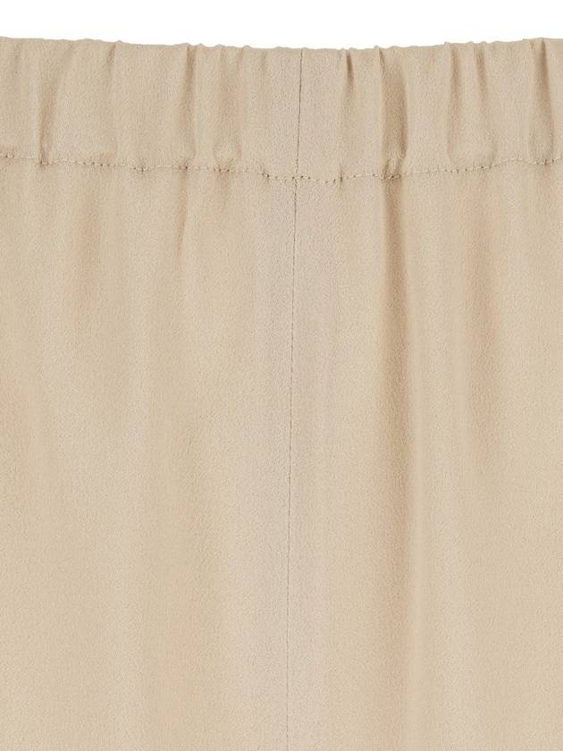 'Rapolano' Beige Pants With Elastic Waist And Wide Leg In Silk Blend Woman - ANTONELLI - BALAAN 3