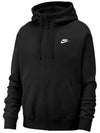 Men's Nsw Club Fleece Zip-Up Hoodie Black - NIKE - BALAAN 6