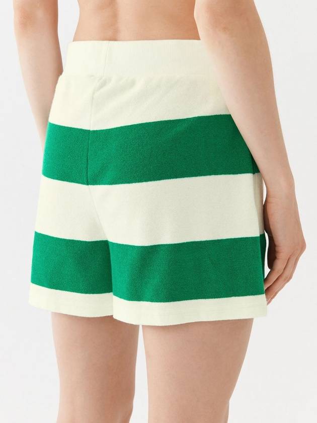 Women's Cotton Terry Rugby Shorts Green - POLO RALPH LAUREN - BALAAN 5