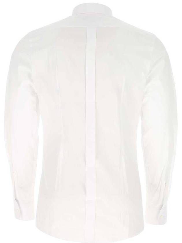 Cotton Striped Long Sleeve Shirt White - DOLCE&GABBANA - BALAAN 3