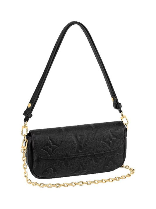 Women's Ivy Monogram Empreinte Chain Shoulder Bag Black - LOUIS VUITTON - BALAAN 2