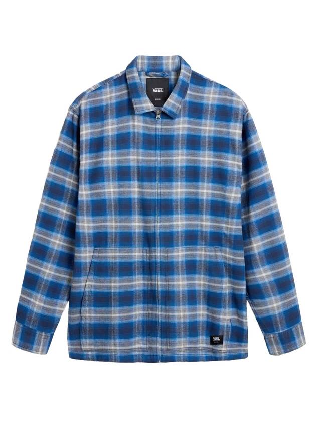 Montwood Zip Flannel Long Sleeve Shirt Navy - VANS - BALAAN 1