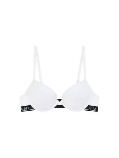 UNDERWEAR Women s Logo Band Stretch Cotton Push Up Bra White 270594 - EMPORIO ARMANI - BALAAN 1