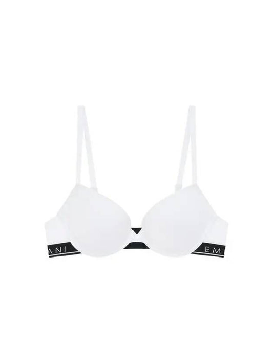 UNDERWEAR Women's Logo Band Stretch Cotton Pushup Bra White 271340 - EMPORIO ARMANI - BALAAN 1