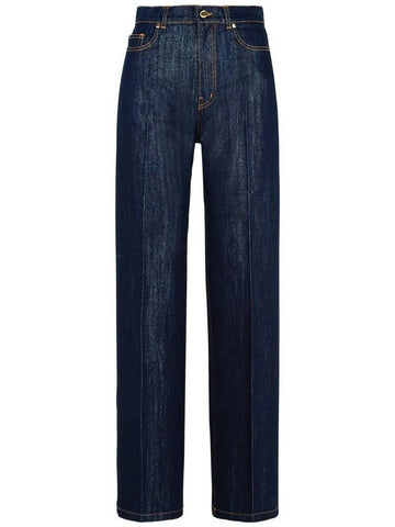 Casablanca 'Lurex' Blue Cotton Blend Jeans - CASABLANCA - BALAAN 1