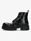 Strike Crocodile Embossed Walker Boots Black - BALENCIAGA - BALAAN 2